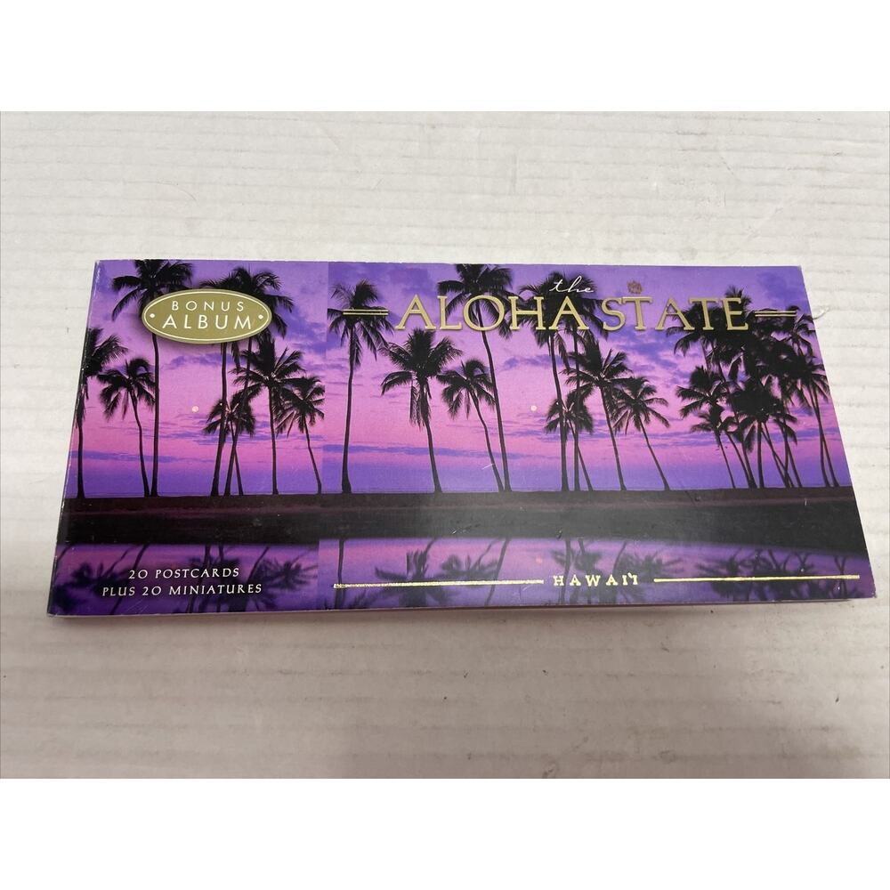 Hawaii Postcards Oahu Waikiki Aloha State Book Of 20 Plus 20 Mini Cards Uncut‎